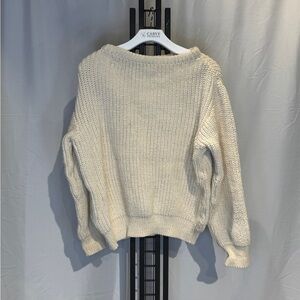 Women's‎ Cream Knit Crew Neck Sweater